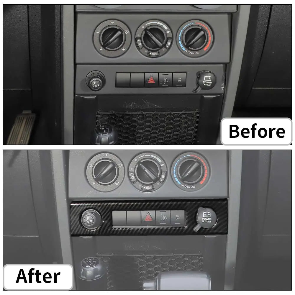 For 2007-2010 Jeep Wrangler JK JKU Cigarette Lighter Panel Trim Frame
