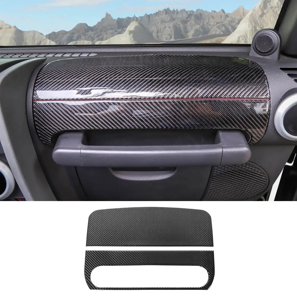 For 2007-2010 Jeep Wrangler JK JKU Co-Pilot Armrest Box Trim Sticker Kit