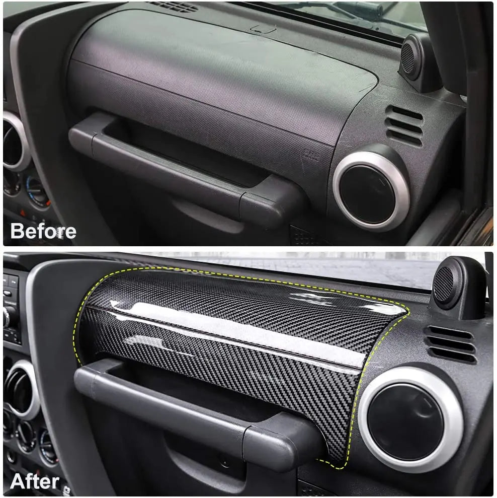 For 2007-2010 Jeep Wrangler JK JKU Co-Pilot Armrest Box Trim Sticker Kit