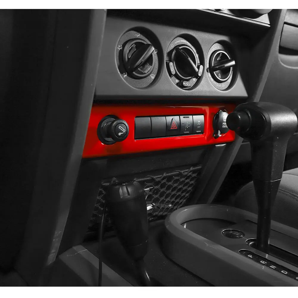 For 2007-2010 Jeep Wrangler JK JKU Control Console Dashboard Panel Cover Trim