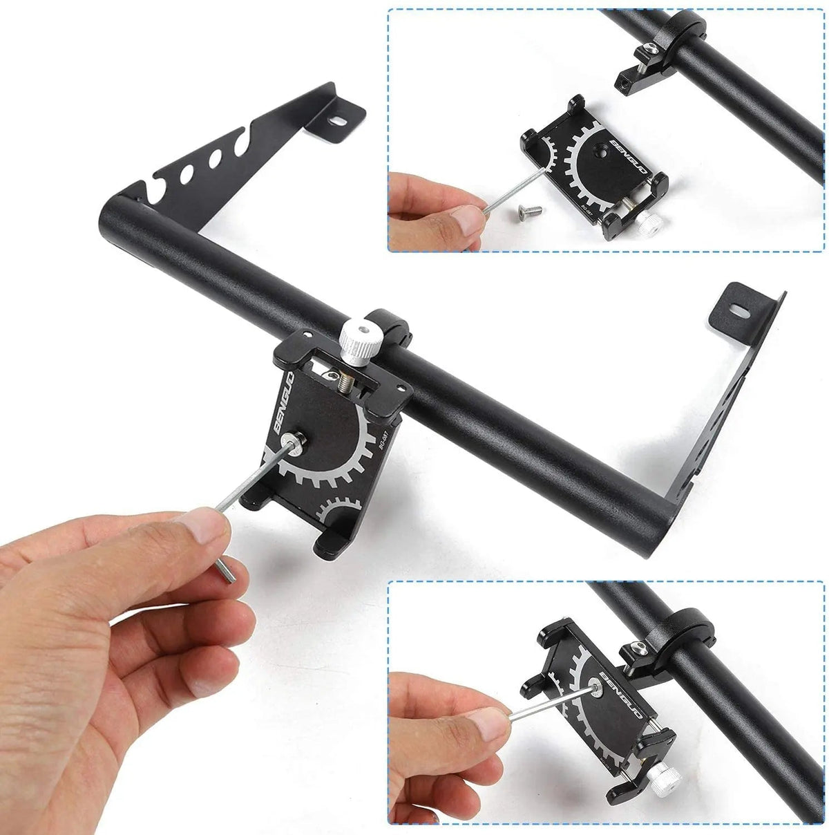 For 2007-2010 Jeep Wrangler JK JKU Dash Phone Holder Mount, Metal