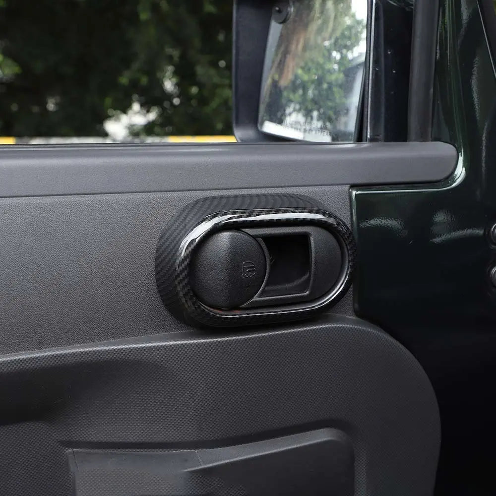 For 2007-2010 Jeep Wrangler JK JKU Door Handle Grab Knob Trim Cover Ring Inserts