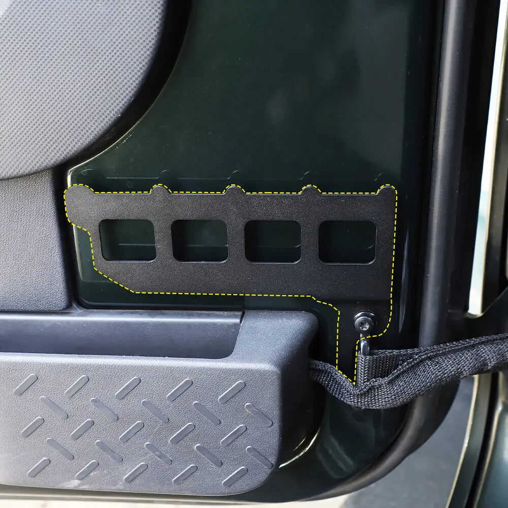 For 2007-2010 Jeep Wrangler JK JKU Front Door Shelf Cargo Rack Luggage Holder Storage Kit
