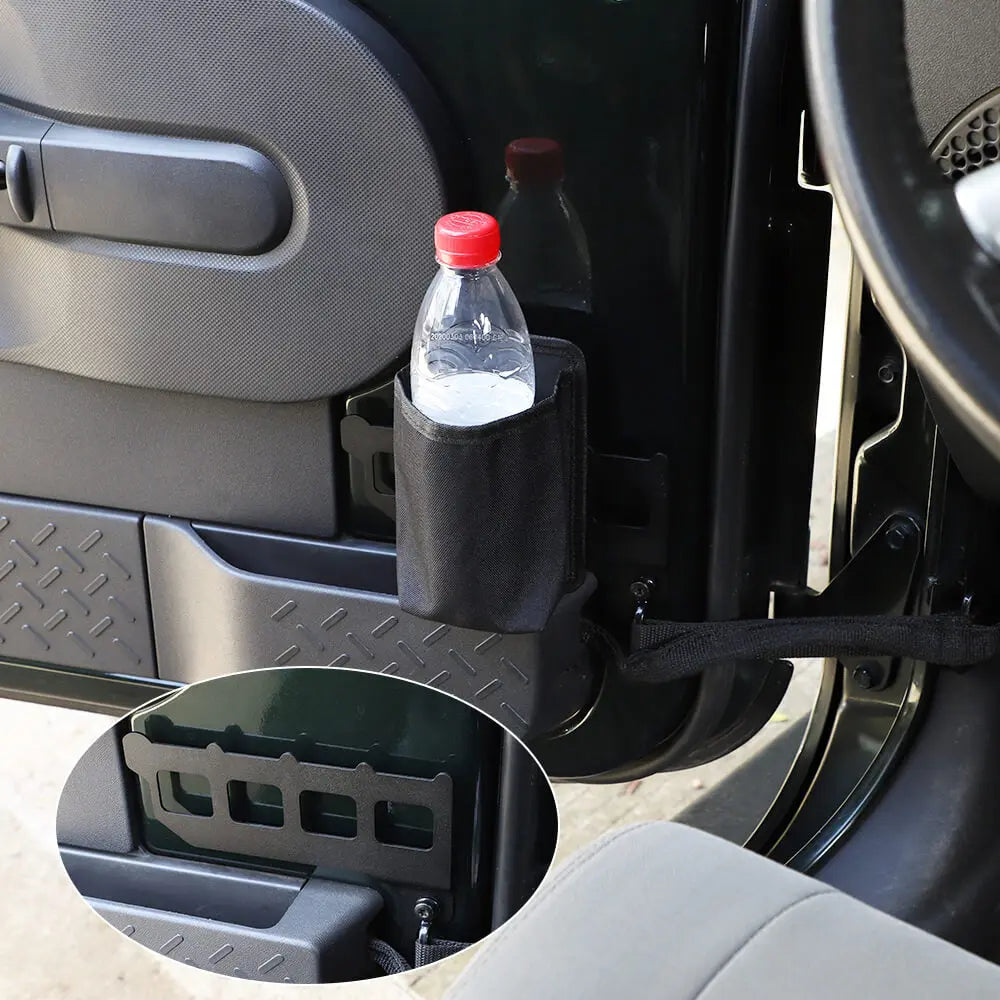 For 2007-2010 Jeep Wrangler JK JKU Front Door Shelf Cargo Rack Luggage Holder Storage Kit