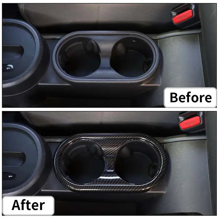 For 2007-2010 Jeep Wrangler JK JKU Front Water Cup Holder Cover Trim