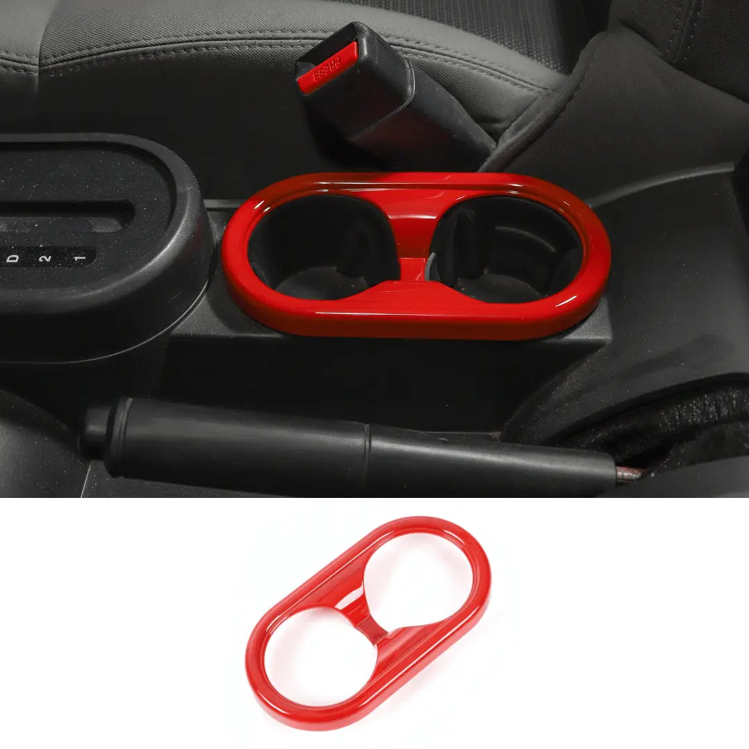 For 2007-2010 Jeep Wrangler JK JKU Front Water Cup Holder Cover Trim