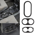 For 2007-2010 Jeep Wrangler JK JKU Gear Shift Panel Trim Cover Front & Rear Cup Holder Trim Cover