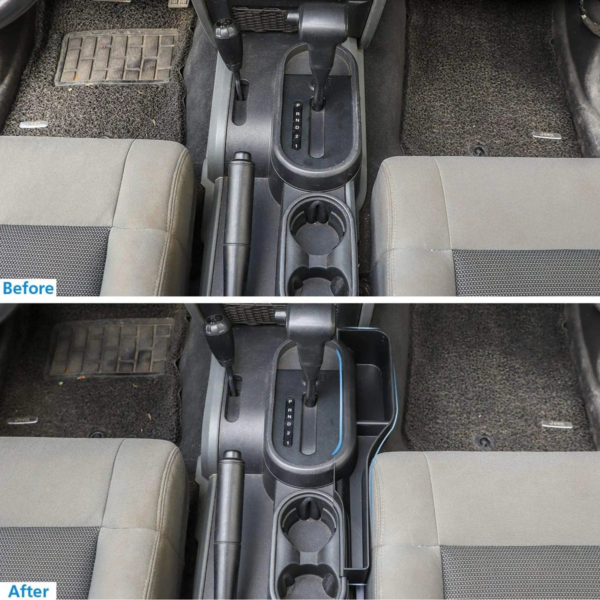 For 2007-2010 Jeep Wrangler JK JKU Gear Shift Center Console Storage Tray Organizer Box