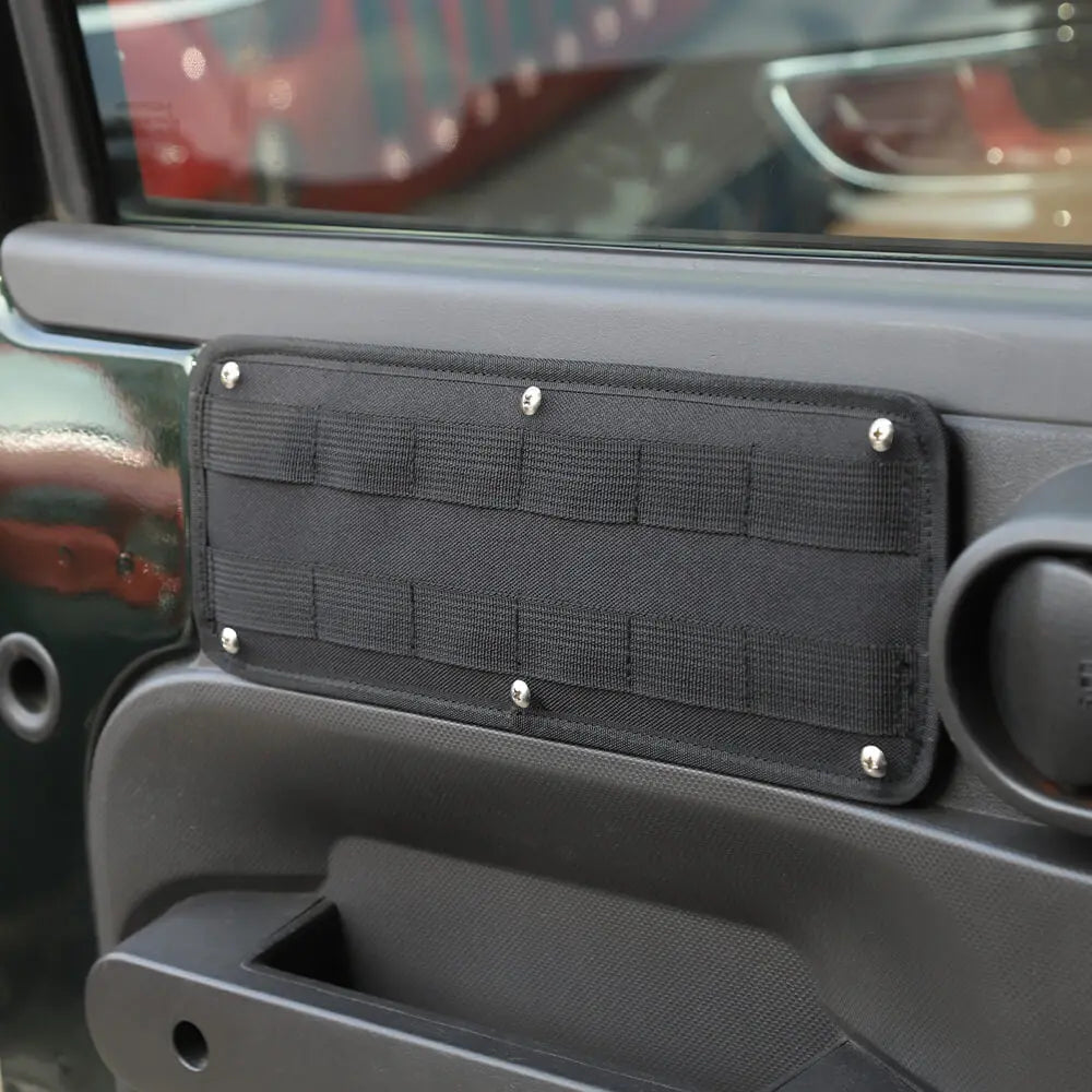 For 2007-2010 Jeep Wrangler JK JKU Inner Front Door Pocket Storage Tactical Hanging Board