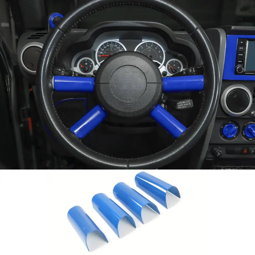 For 2007-2010 Jeep Wrangler JK JKU Interior Cover Trim Full Set Available Separately Blue