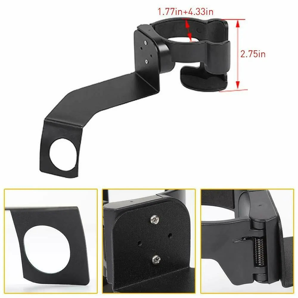 For 2007-2010 Jeep Wrangler JK JKU Multi-Function Phone Mount Drink Cup Holder Bracket