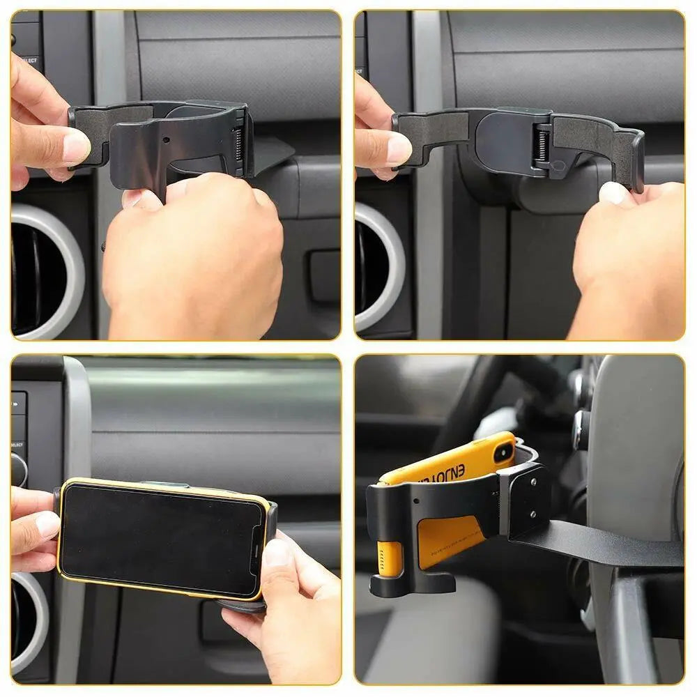 For 2007-2010 Jeep Wrangler JK JKU Multi-Function Phone Mount Drink Cup Holder Bracket