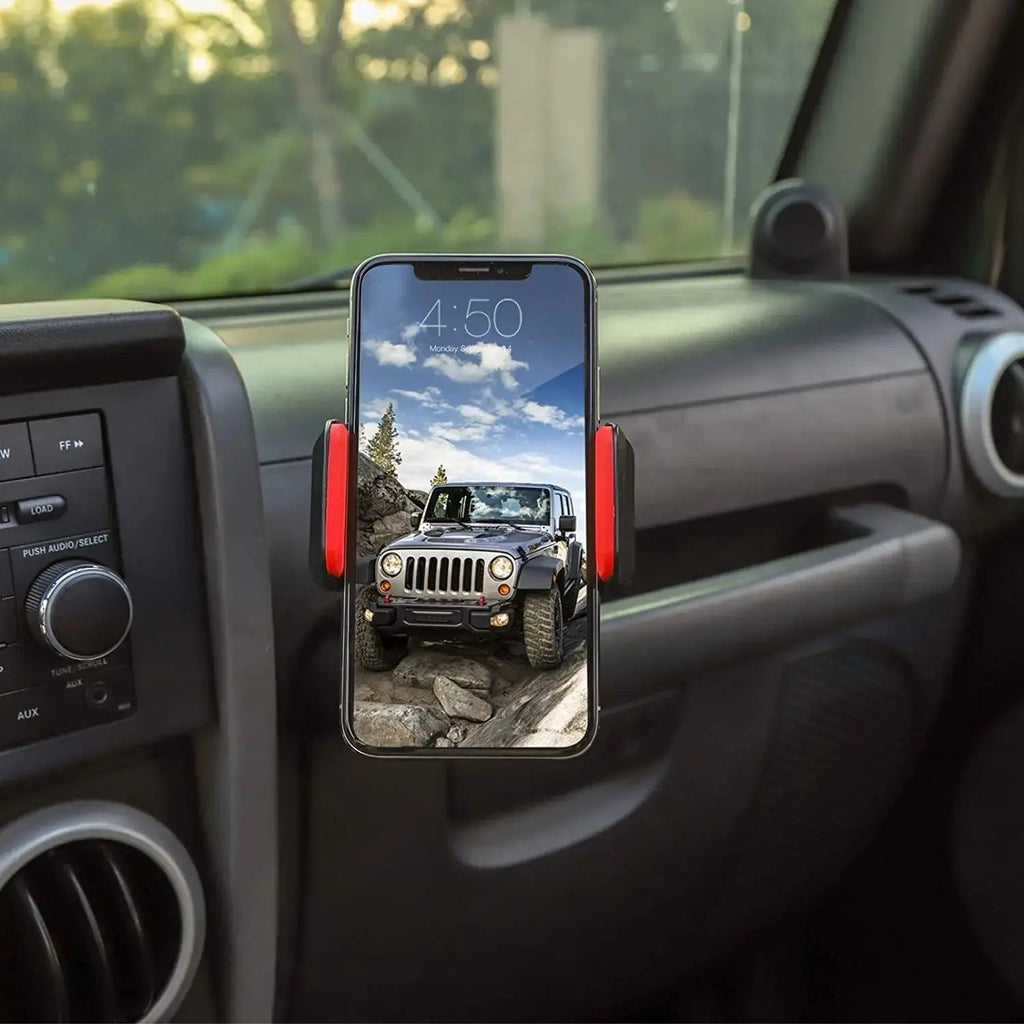 For 2007-2010 Jeep Wrangler JK JKU Multi-Functional JK Phone Holder, 2 in 1 Phone & Walkie Talkie Bracket