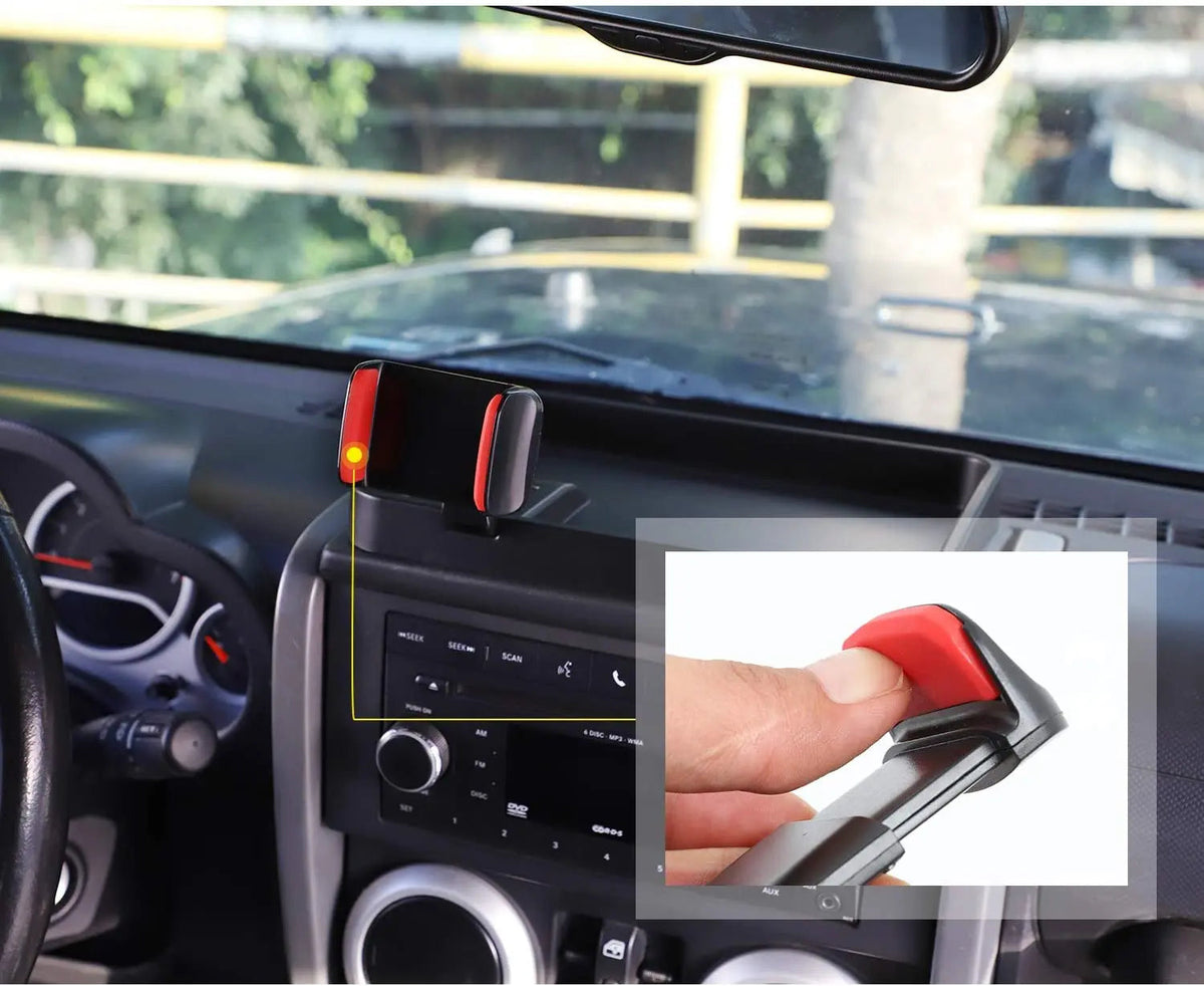For 2007-2010 Jeep Wrangler JK JKU Phone Holder Mount, Dash Tray Storage Box Dashboard Organizer