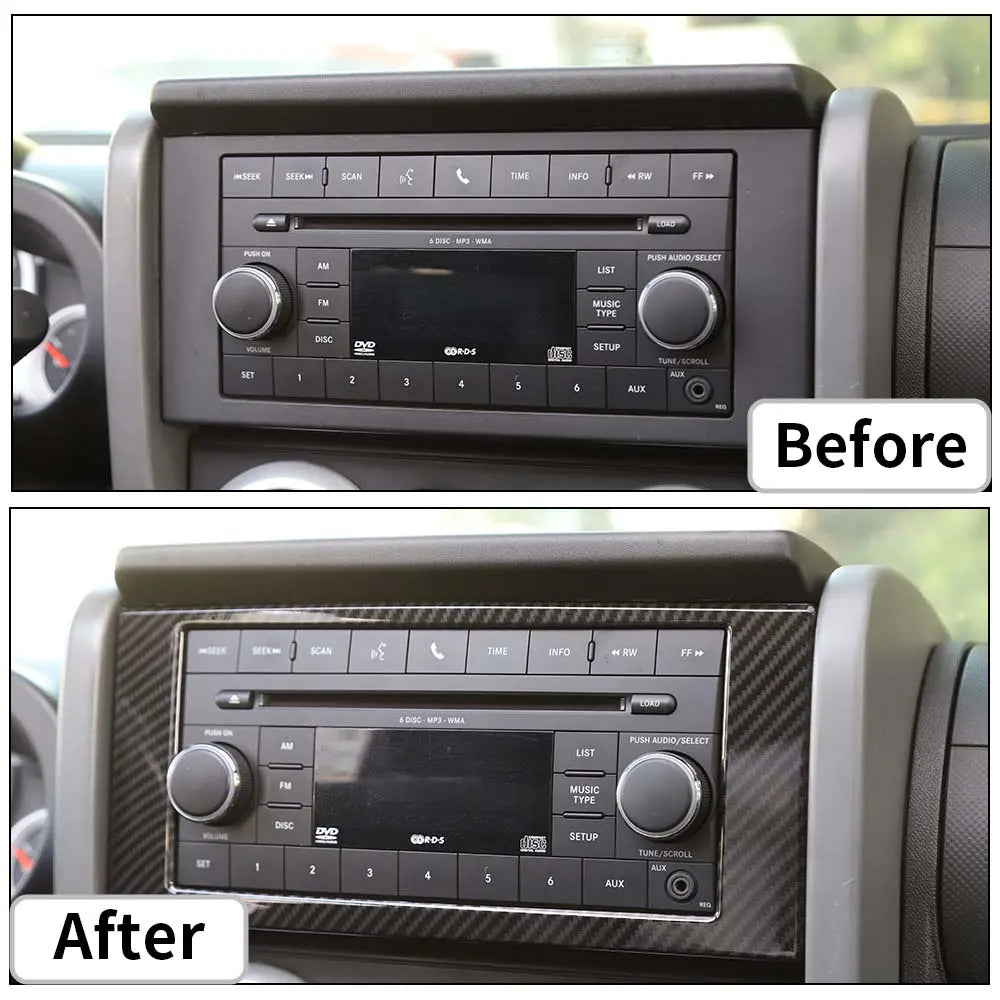 For 2007-2010 Jeep Wrangler JK JKU Radio CD Screen Frame Cover Trim