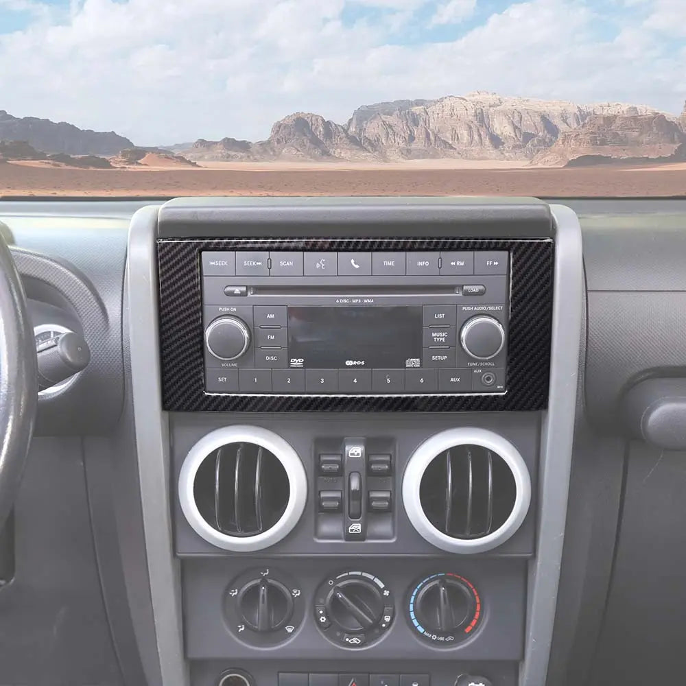 For 2007-2010 Jeep Wrangler JK JKU Radio CD Screen Frame Cover Trim