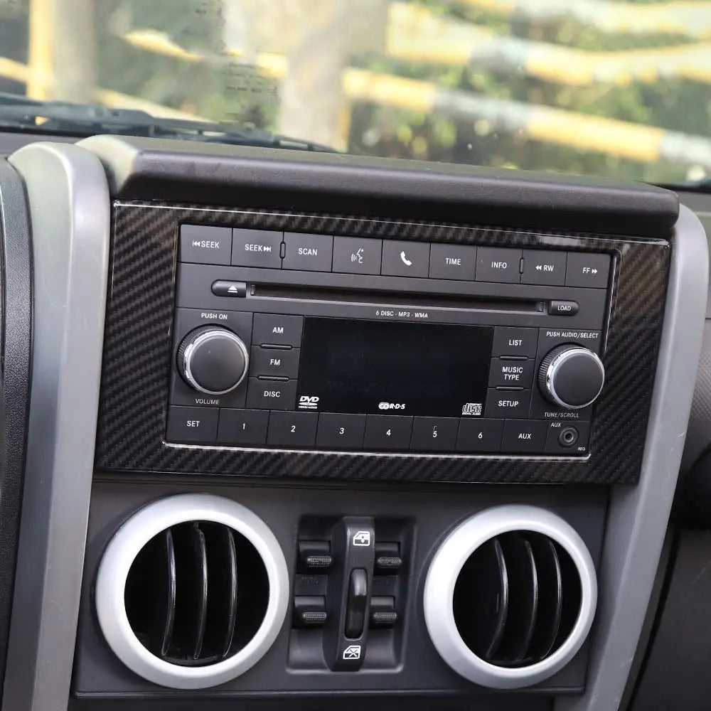 For 2007-2010 Jeep Wrangler JK JKU Radio CD Screen Frame Cover Trim