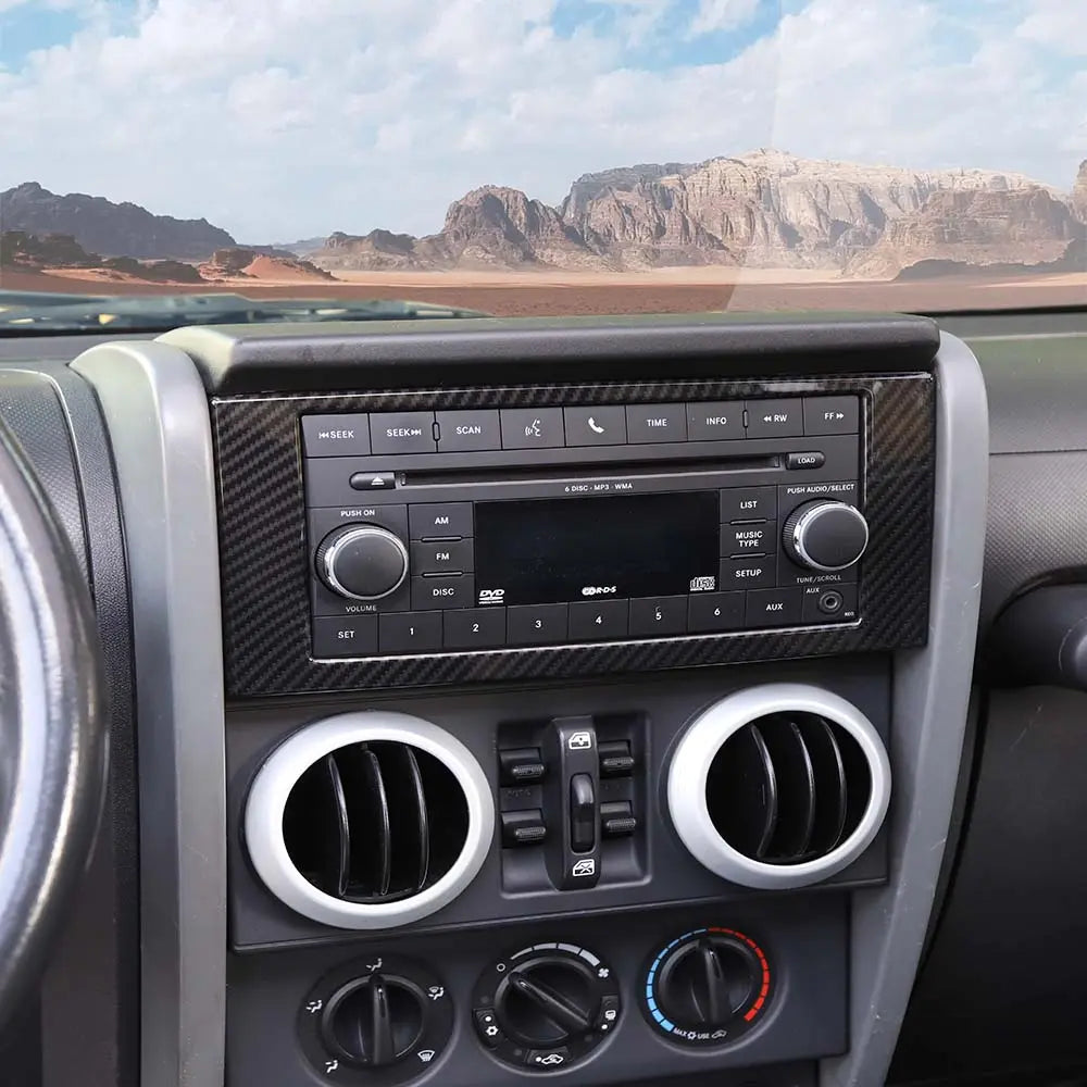 For 2007-2010 Jeep Wrangler JK JKU Radio CD Screen Frame Cover Trim