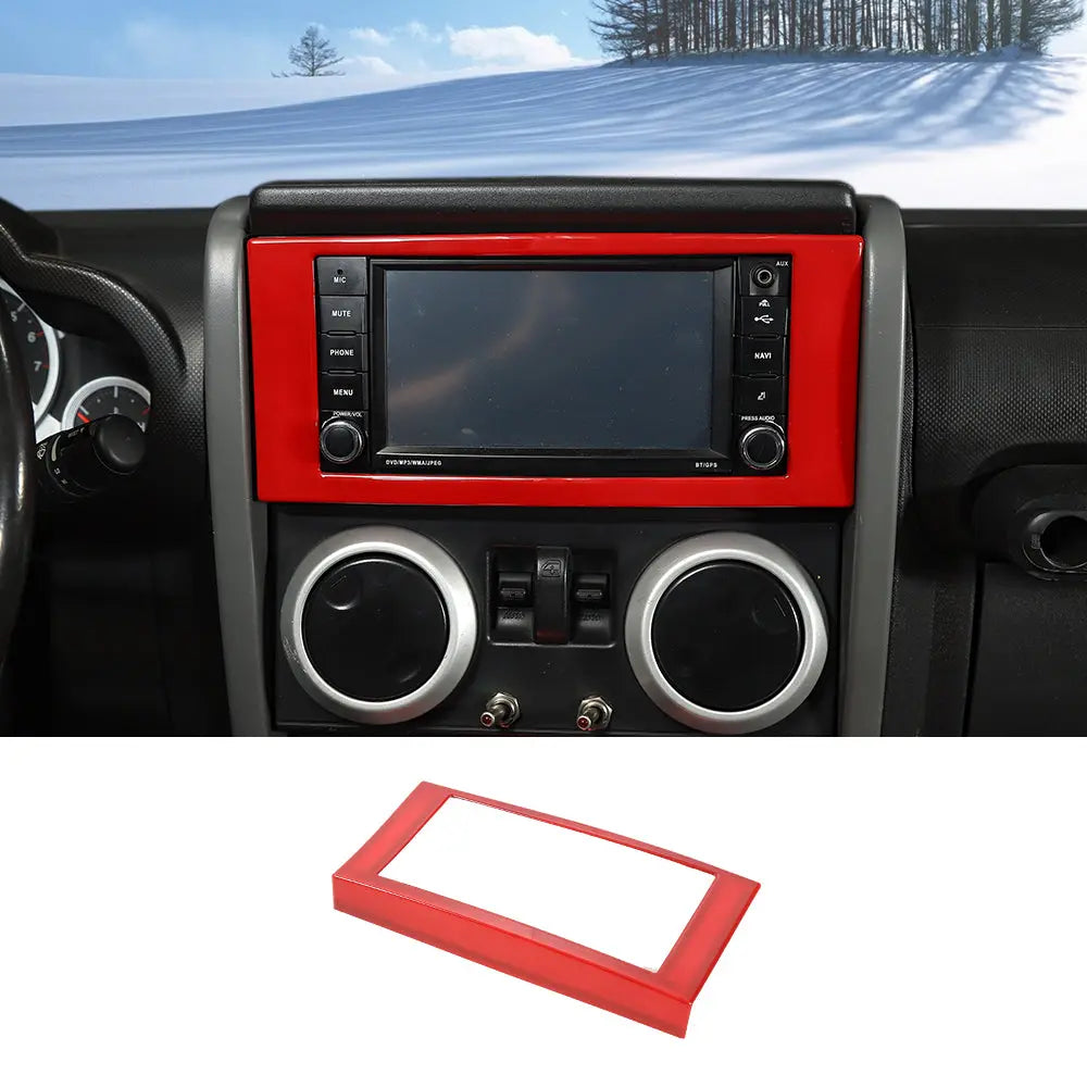 For 2007-2010 Jeep Wrangler JK JKU Radio CD Screen Frame Cover Trim