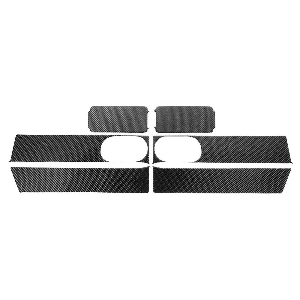 For 2007-2010 Jeep Wrangler JK JKU Real Carbon Fiber Inner Front Door Panel Trim Kit