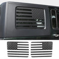 For 2007-2010 Jeep Wrangler JK JKU Rear Window American Flags Trim Sticker Decals Carbon Fiber