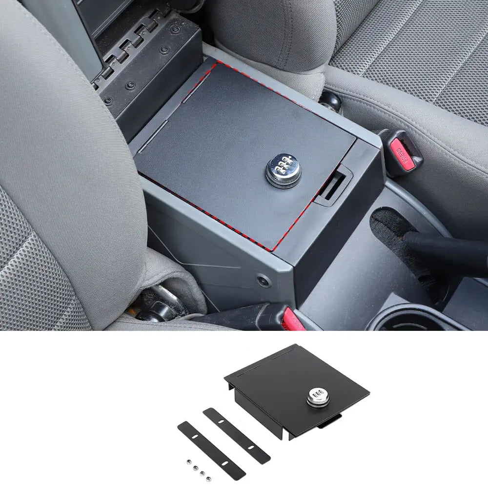 For 2007-2010 Jeep Wrangler JK Metal Center Console Armrest Box Safety Panel Cover