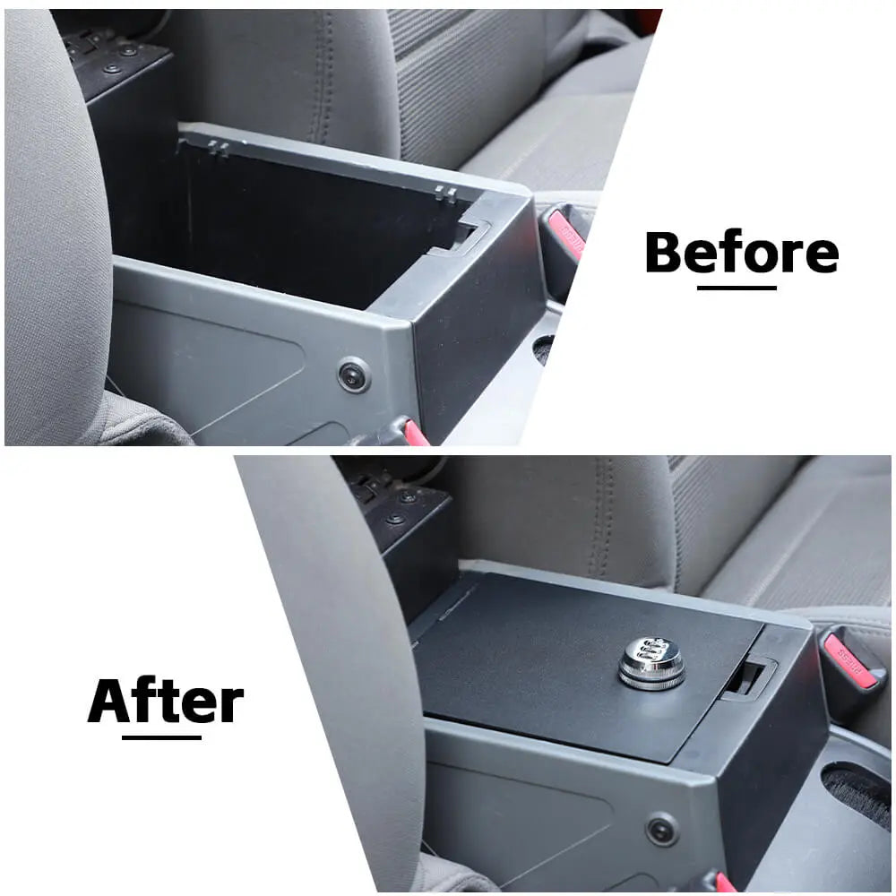 For 2007-2010 Jeep Wrangler JK Metal Center Console Armrest Box Safety Panel Cover