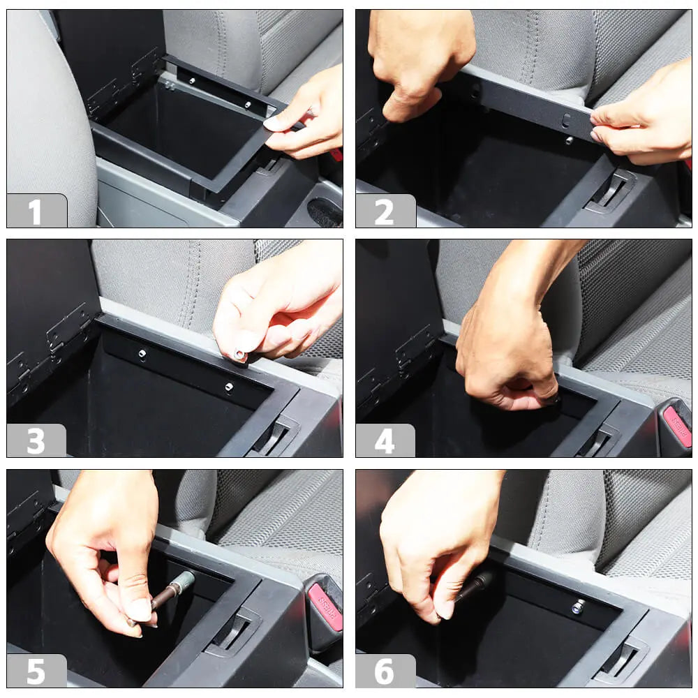 For 2007-2010 Jeep Wrangler JK Metal Center Console Armrest Box Safety Panel Cover