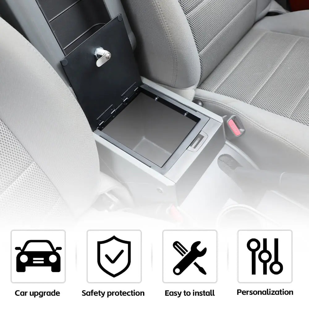 For 2007-2010 Jeep Wrangler JK Metal Center Console Armrest Box Safety Panel Cover