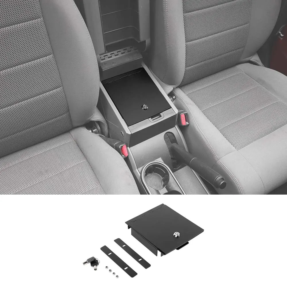 For 2007-2010 Jeep Wrangler JK Metal Center Console Armrest Box Safety Panel Cover