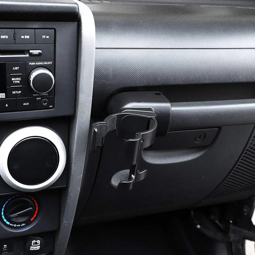 For 2007-2010 Jeep Wrangler JK Multi-Function Drink Cup Phone Holder, 2 in 1 Bolt-on Stand Bracket Organizer