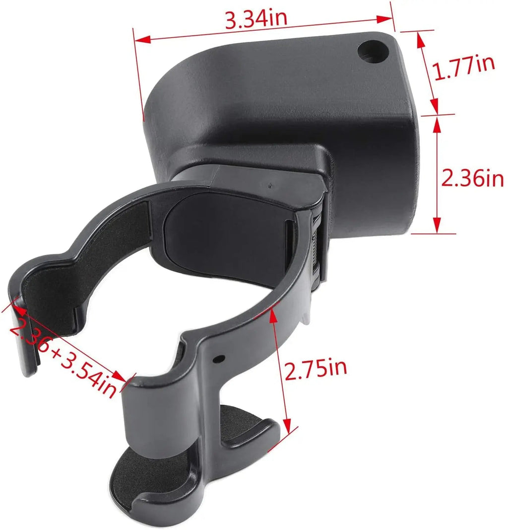 For 2007-2010 Jeep Wrangler JK Multi-Function Drink Cup Phone Holder, 2 in 1 Bolt-on Stand Bracket Organizer