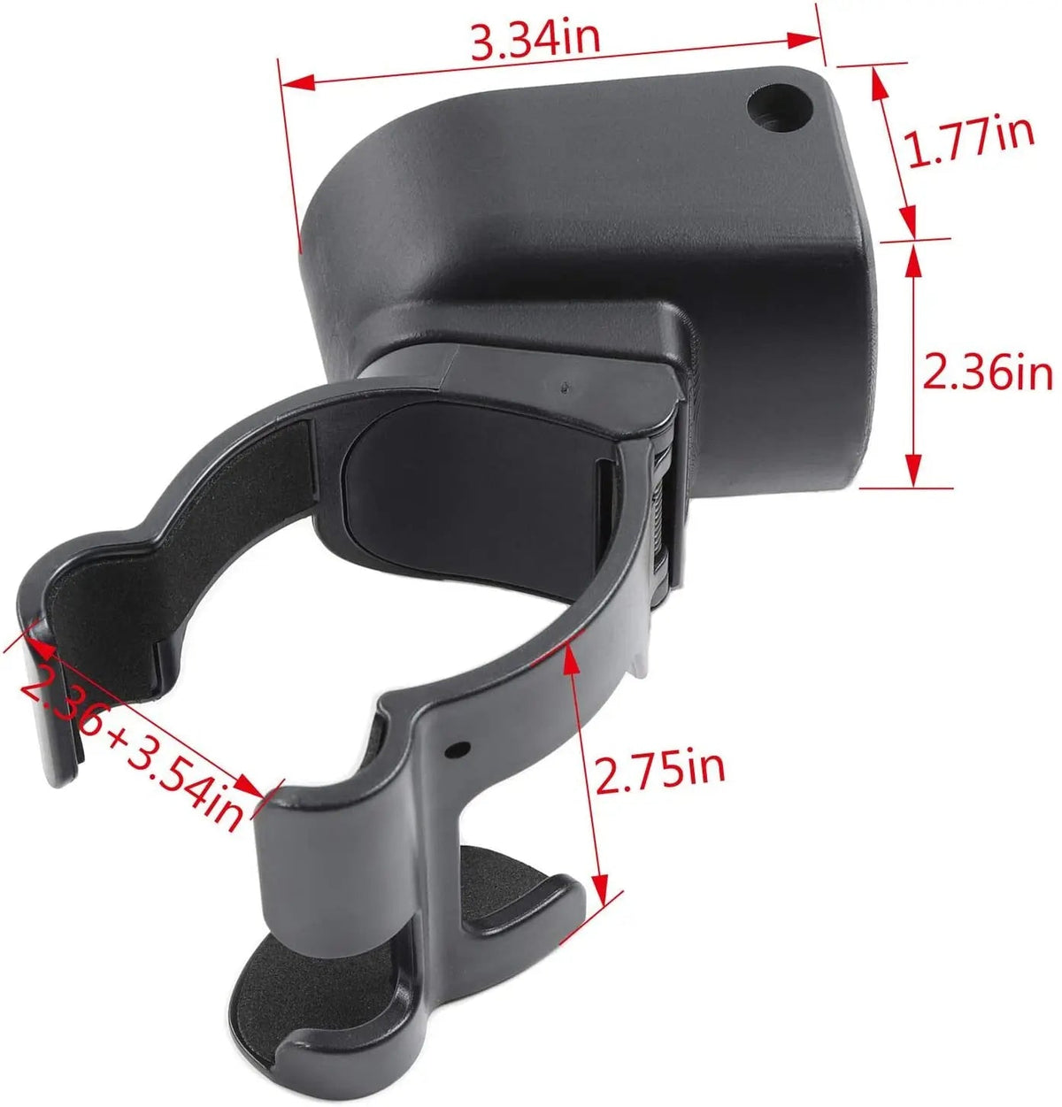 For 2007-2010 Jeep Wrangler JK Multi-Function Drink Cup Phone Holder, 2 in 1 Bolt-on Stand Bracket Organizer