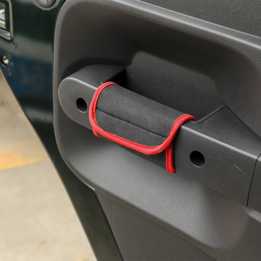 For 2007-2010 Jeep Wrangler JK Red Interior Door Handle Neoprene Cover Accessories（4 pcs）