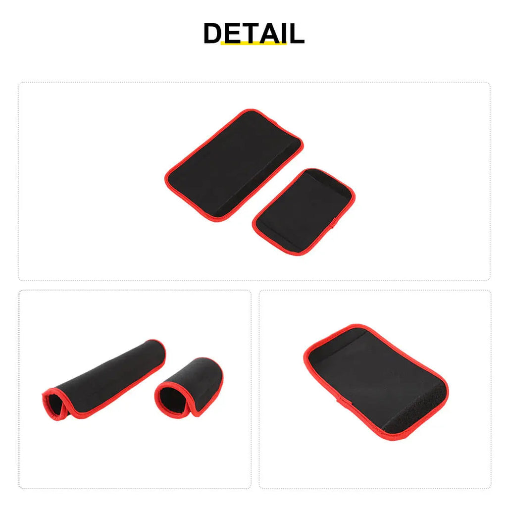 For 2007-2010 Jeep Wrangler JK Red Interior Door Handle Neoprene Cover Accessories（4 pcs）