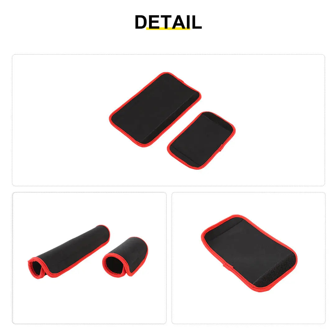 For 2007-2010 Jeep Wrangler JK Red Interior Door Handle Neoprene Cover Accessories（4 pcs）