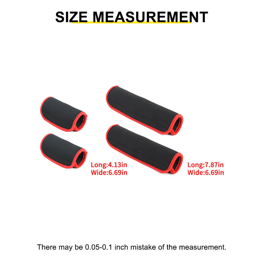 For 2007-2010 Jeep Wrangler JK Red Interior Door Handle Neoprene Cover Accessories（4 pcs）
