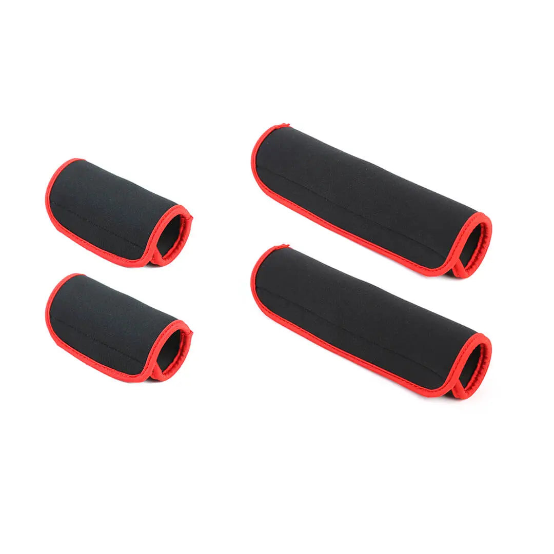 For 2007-2010 Jeep Wrangler JK Red Interior Door Handle Neoprene Cover Accessories（4 pcs）
