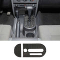 For 2007-2010 Jeep Wrangler JK Soft Carbon Fiber Console Gear Shift Panel Cover Trim
