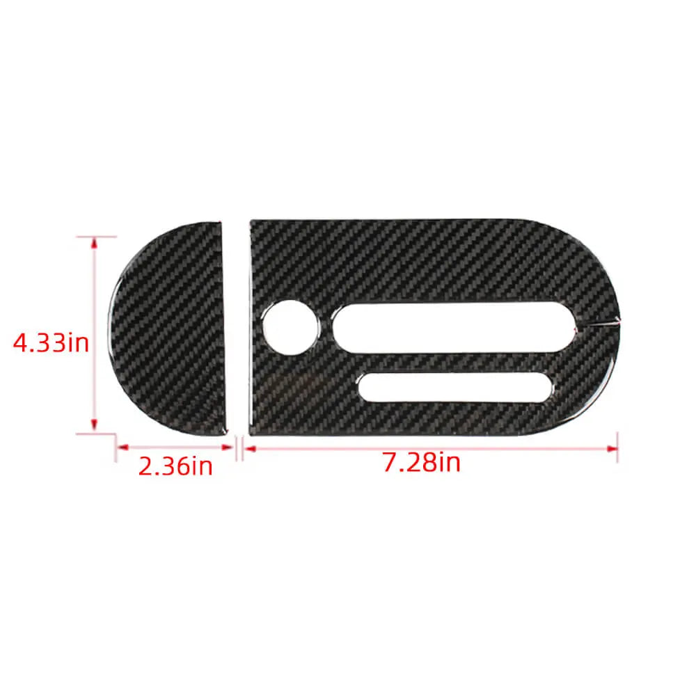 For 2007-2010 Jeep Wrangler JK Soft Carbon Fiber Console Gear Shift Panel Cover Trim