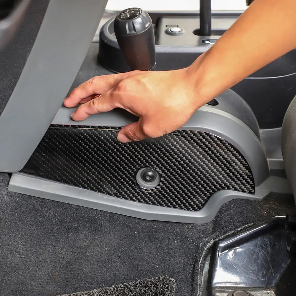 For 2007-2010 Jeep Wrangler JK Soft Carbon Fiber Gear Shift Side Panel Trim Stickers