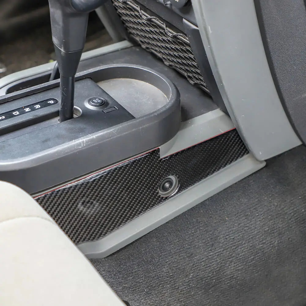For 2007-2010 Jeep Wrangler JK Soft Carbon Fiber Gear Shift Side Panel Trim Stickers