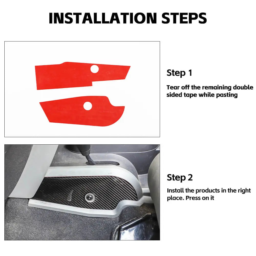 For 2007-2010 Jeep Wrangler JK Soft Carbon Fiber Gear Shift Side Panel Trim Stickers