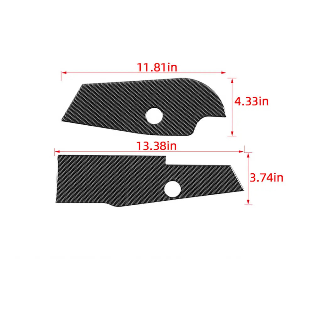 For 2007-2010 Jeep Wrangler JK Soft Carbon Fiber Gear Shift Side Panel Trim Stickers