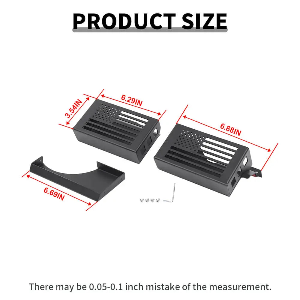 For 2007-2010 Jeep Wrangler JK Upgraded Gear Shift Side Organizer Box Storage Black
