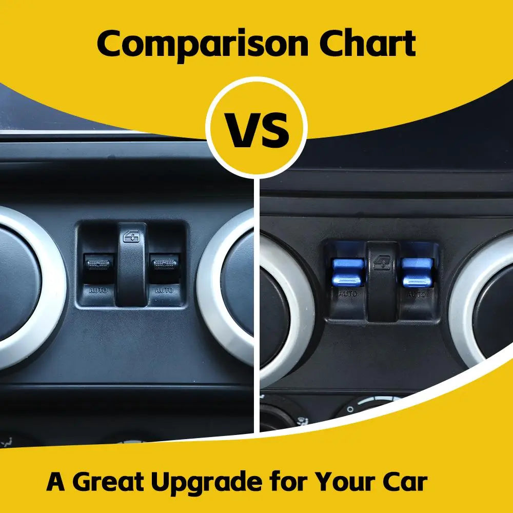 For 2007-2010 Jeep Wrangler JK Window Control Switch Button Cover Trim