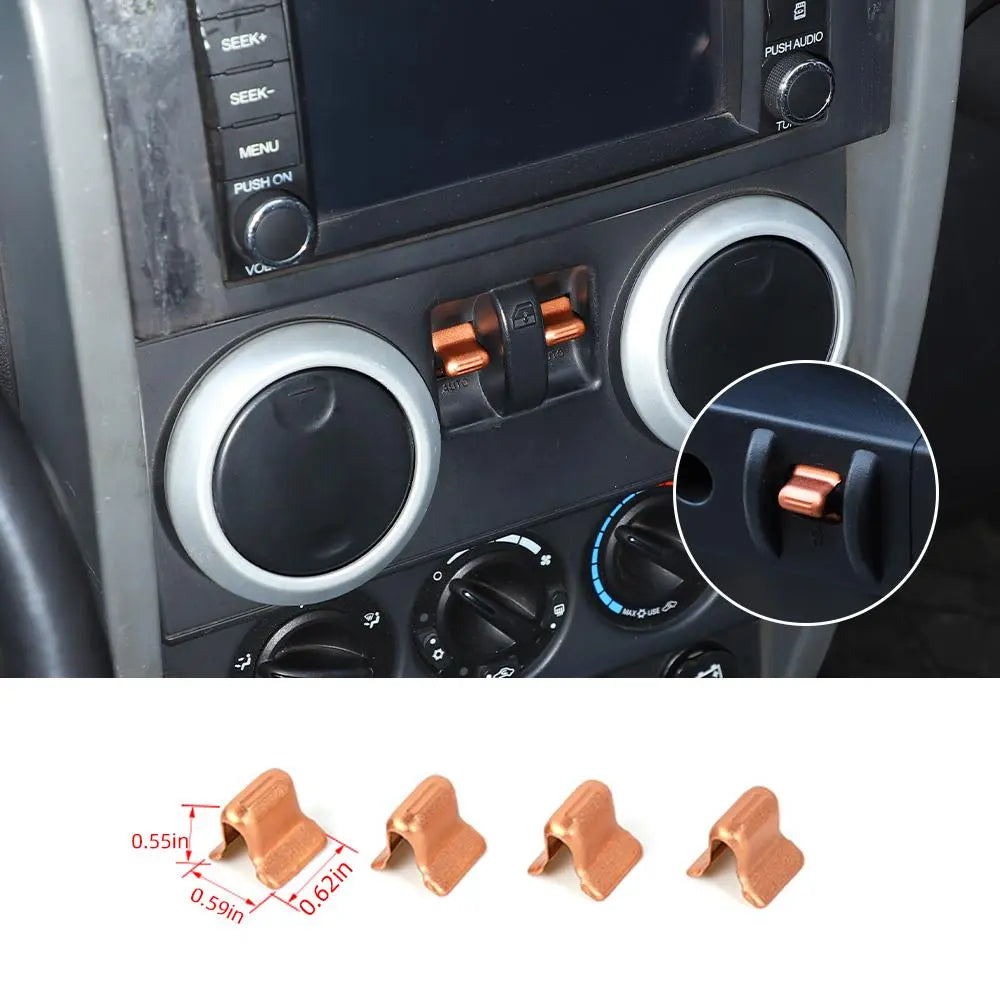 For 2007-2010 Jeep Wrangler JK Window Control Switch Button Cover Trim