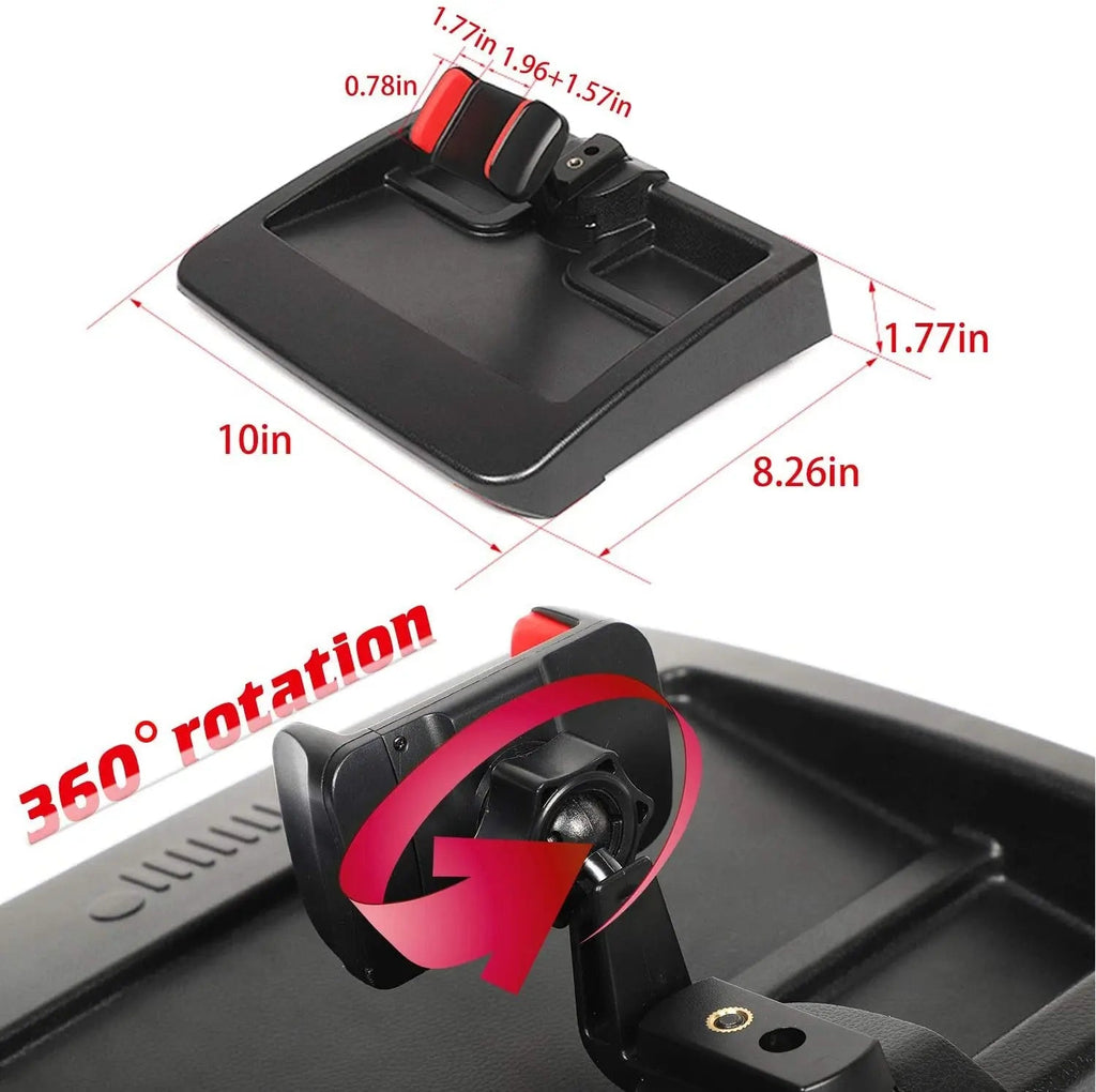 For 2007-2010 Jeep Wrangler JK JKU Dash Multi-Mount Phone Holder With Storage Tray