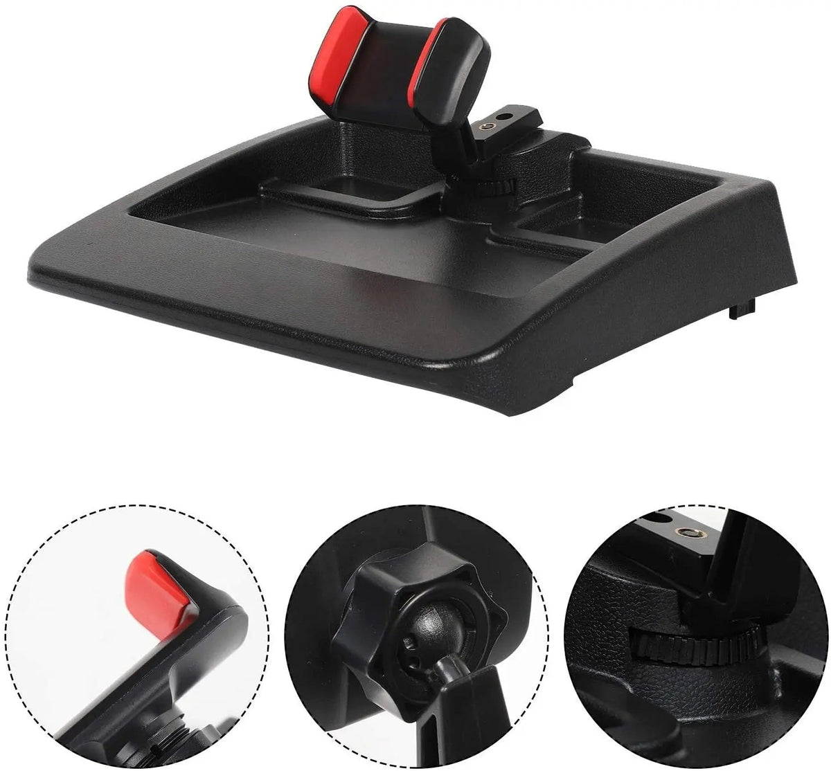 For 2007-2010 Jeep Wrangler JK JKU Dash Multi-Mount Phone Holder With Storage Tray