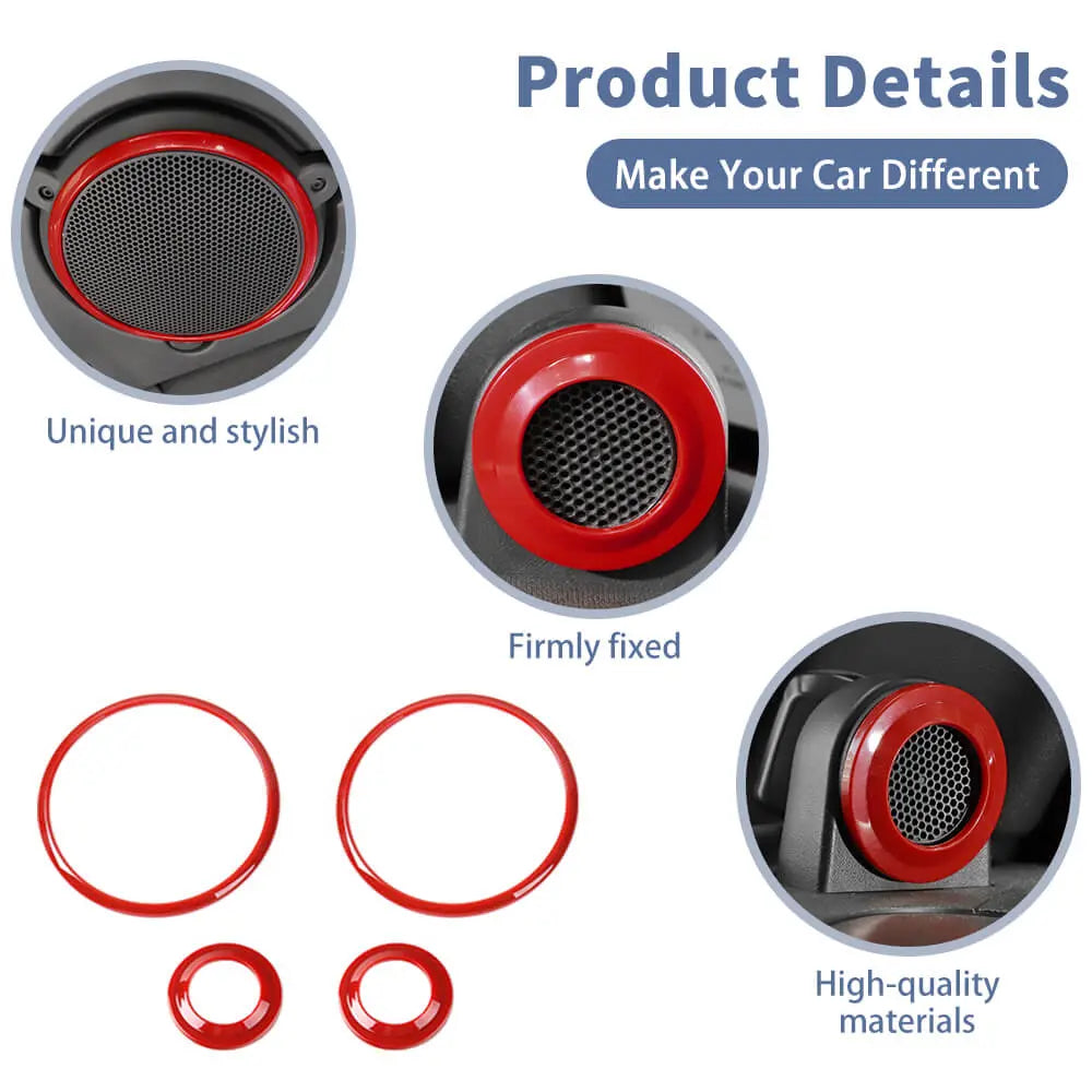 For 2007-2014 Jeep Wrangler JK A-pillar/Car Roof Horn Trim Ring Cover